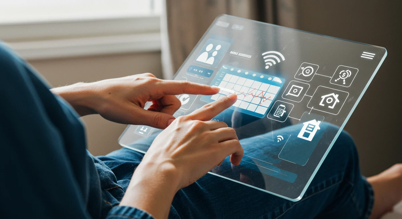 Interfaz digital mostrando automatización y gestión de tareas